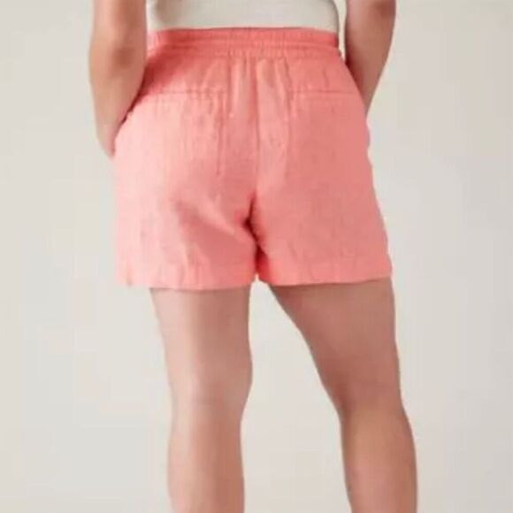 Athleta Retreat Linen Elastic Waist Drawstring Lightweight Shorts Plus Size 22 - Picture 2 of 7